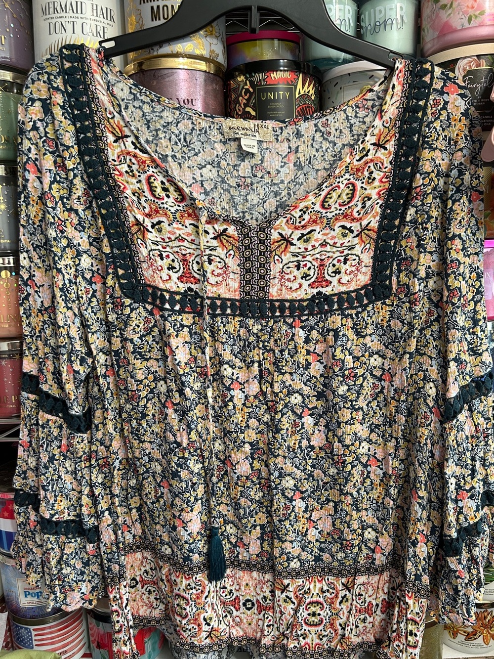 Boho Floral One World Top